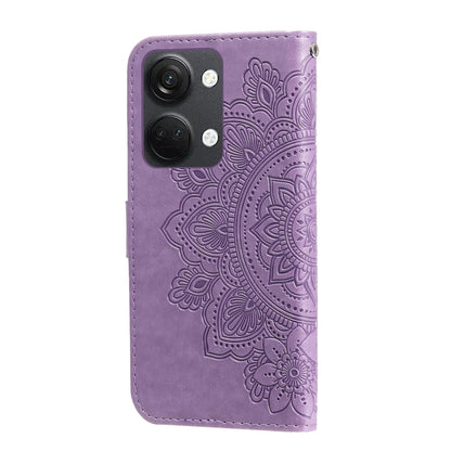 Seven-petal Flowers Embossing Leather Phone Case, For OnePlus Nord 3 / Ace 2V