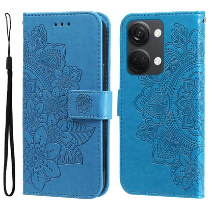 Seven-petal Flowers Embossing Leather Phone Case, For OnePlus Nord 3 / Ace 2V