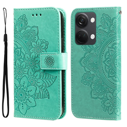 Seven-petal Flowers Embossing Leather Phone Case, For OnePlus Nord 3 / Ace 2V