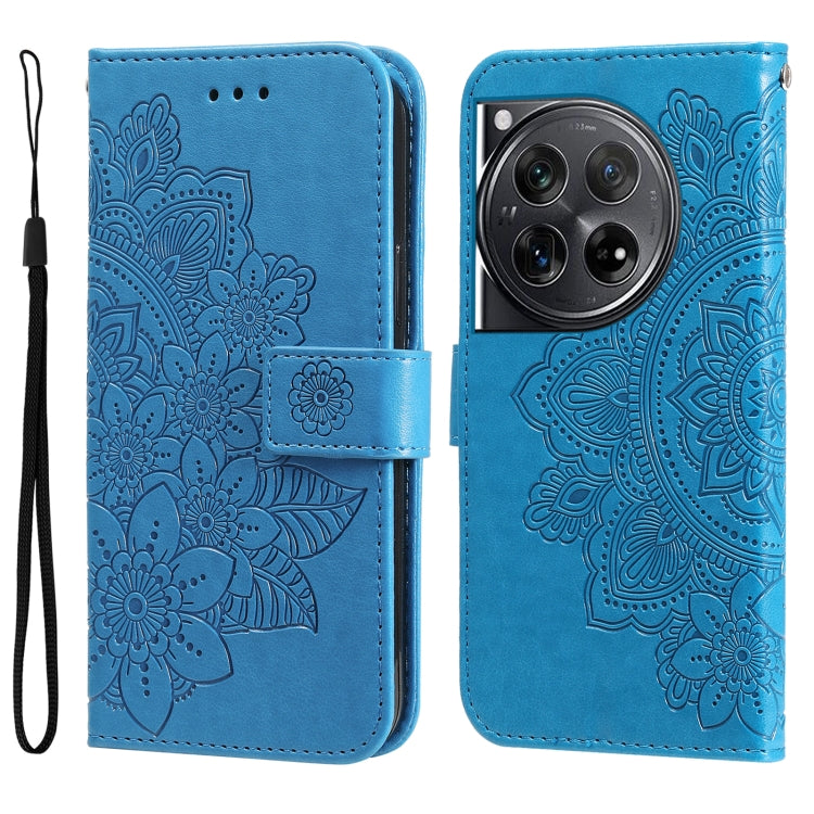 Seven-petal Flowers Embossing Leather Phone Case, For OnePlus 12R, For OnePlus 12, For OnePlus Nord CE3, For OnePlus Nord CE 3 Lite / Nord N30