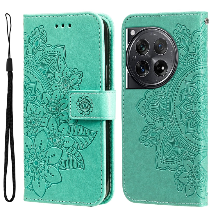 Seven-petal Flowers Embossing Leather Phone Case, For OnePlus 12R, For OnePlus 12, For OnePlus Nord CE3, For OnePlus Nord CE 3 Lite / Nord N30