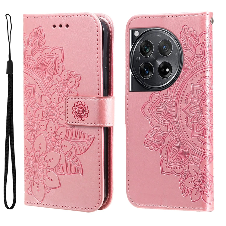 Seven-petal Flowers Embossing Leather Phone Case, For OnePlus 12R, For OnePlus 12, For OnePlus Nord CE3, For OnePlus Nord CE 3 Lite / Nord N30