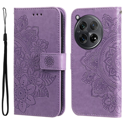Seven-petal Flowers Embossing Leather Phone Case, For OnePlus 12R, For OnePlus 12, For OnePlus Nord CE3, For OnePlus Nord CE 3 Lite / Nord N30