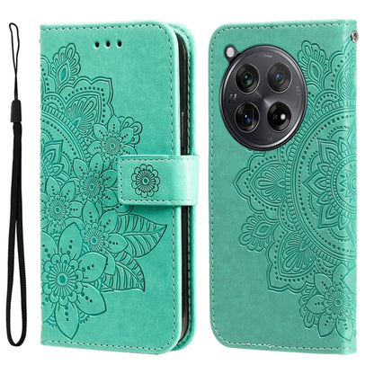 Seven-petal Flowers Embossing Leather Phone Case, For OnePlus 12R, For OnePlus 12, For OnePlus Nord CE3, For OnePlus Nord CE 3 Lite / Nord N30