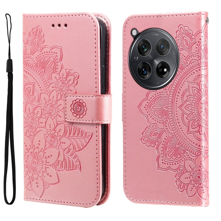 Seven-petal Flowers Embossing Leather Phone Case, For OnePlus 12R, For OnePlus 12, For OnePlus Nord CE3, For OnePlus Nord CE 3 Lite / Nord N30