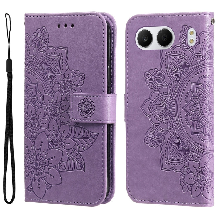 Seven-petal Flowers Embossing Leather Phone Case, For OnePlus Ace 5 Racing / Nord CE5, For OnePlus 13R / Ace 5 / Ace 5 Pro, For OnePlus 13, For OnePlus Nord 4