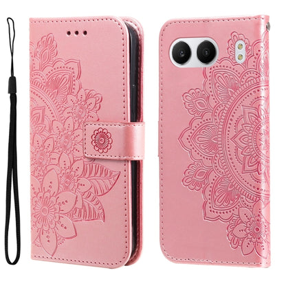 Seven-petal Flowers Embossing Leather Phone Case, For OnePlus Ace 5 Racing / Nord CE5, For OnePlus 13R / Ace 5 / Ace 5 Pro, For OnePlus 13, For OnePlus Nord 4