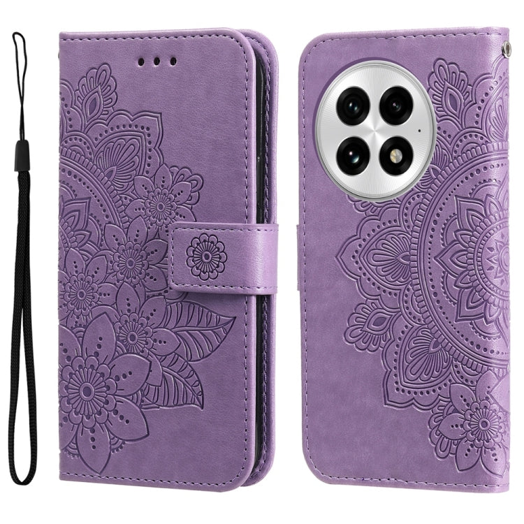 Seven-petal Flowers Embossing Leather Phone Case, For OnePlus Ace 5 Racing / Nord CE5, For OnePlus 13R / Ace 5 / Ace 5 Pro, For OnePlus 13, For OnePlus Nord 4