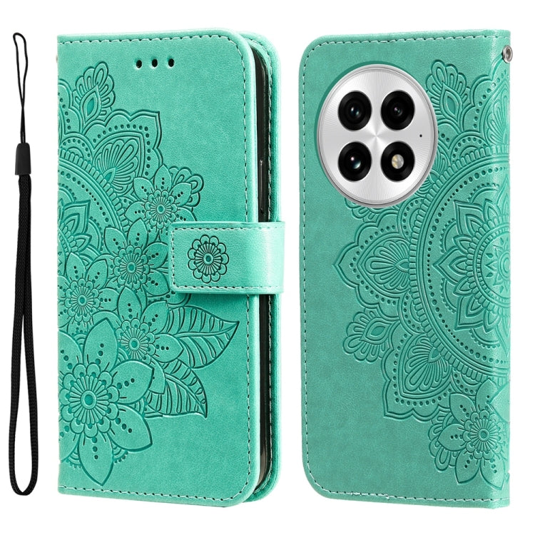 Seven-petal Flowers Embossing Leather Phone Case, For OnePlus Ace 5 Racing / Nord CE5, For OnePlus 13R / Ace 5 / Ace 5 Pro, For OnePlus 13, For OnePlus Nord 4
