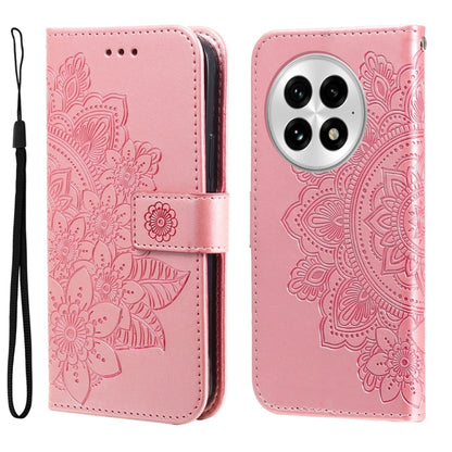 Seven-petal Flowers Embossing Leather Phone Case, For OnePlus Ace 5 Racing / Nord CE5, For OnePlus 13R / Ace 5 / Ace 5 Pro, For OnePlus 13, For OnePlus Nord 4