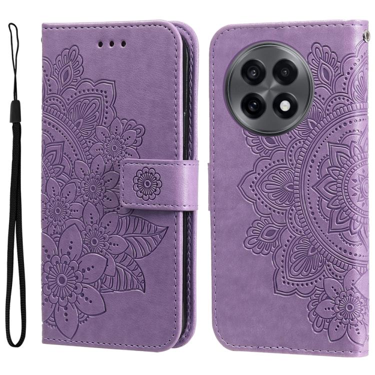 Seven-petal Flowers Embossing Leather Phone Case, For OnePlus Ace 5 Racing / Nord CE5, For OnePlus 13R / Ace 5 / Ace 5 Pro, For OnePlus 13, For OnePlus Nord 4