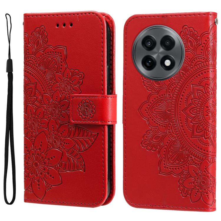 Seven-petal Flowers Embossing Leather Phone Case, For OnePlus Ace 5 Racing / Nord CE5, For OnePlus 13R / Ace 5 / Ace 5 Pro, For OnePlus 13, For OnePlus Nord 4