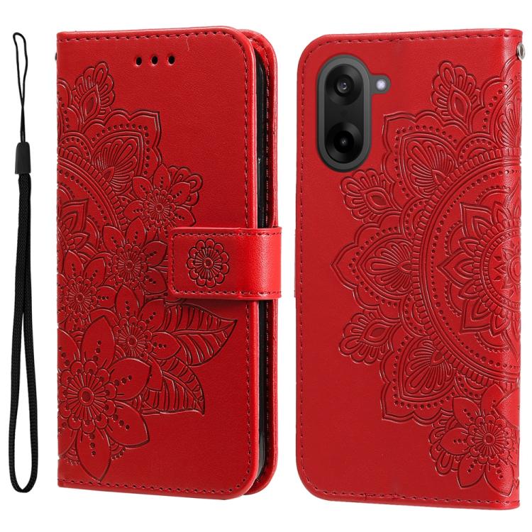 Seven-petal Flowers Embossing Leather Phone Case, For OnePlus Ace 5 Racing / Nord CE5, For OnePlus 13R / Ace 5 / Ace 5 Pro, For OnePlus 13, For OnePlus Nord 4