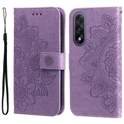Seven-petal Flowers Embossing Leather Phone Case, For OnePlus Turbo 6V / Turbo 6, For OnePlus Ace 6 / 15R, For OnePlus 15, For OnePlus Ace 5 Ultra / Nord 5