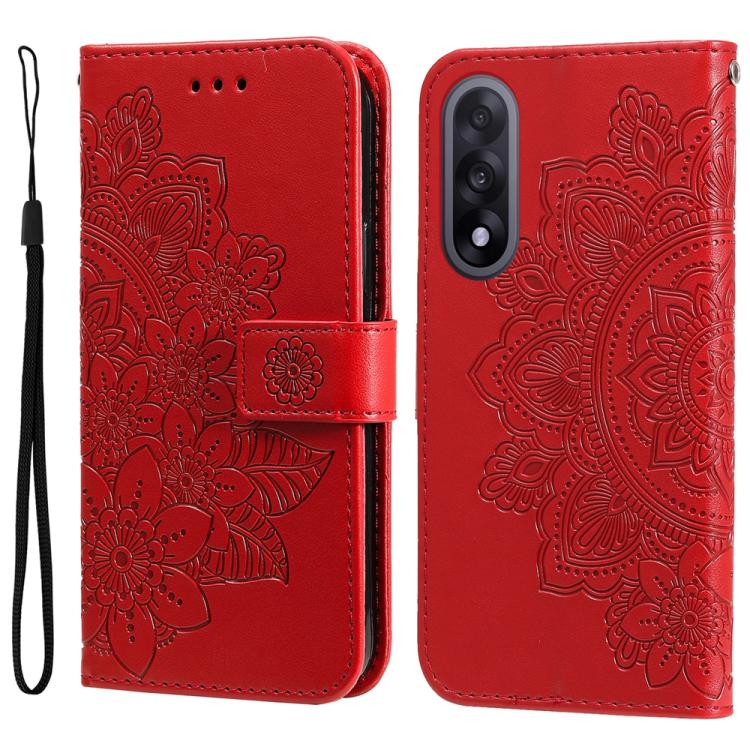 Seven-petal Flowers Embossing Leather Phone Case, For OnePlus Turbo 6V / Turbo 6, For OnePlus Ace 6 / 15R, For OnePlus 15, For OnePlus Ace 5 Ultra / Nord 5