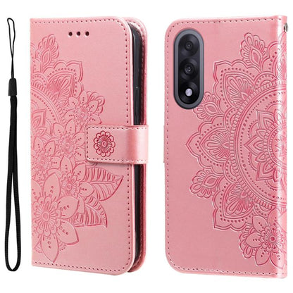 Seven-petal Flowers Embossing Leather Phone Case, For OnePlus Turbo 6V / Turbo 6, For OnePlus Ace 6 / 15R, For OnePlus 15, For OnePlus Ace 5 Ultra / Nord 5