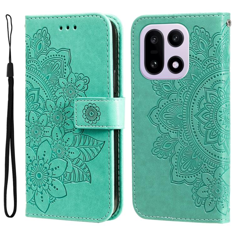 Seven-petal Flowers Embossing Leather Phone Case, For OnePlus Turbo 6V / Turbo 6, For OnePlus Ace 6 / 15R, For OnePlus 15, For OnePlus Ace 5 Ultra / Nord 5