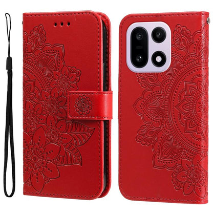Seven-petal Flowers Embossing Leather Phone Case, For OnePlus Turbo 6V / Turbo 6, For OnePlus Ace 6 / 15R, For OnePlus 15, For OnePlus Ace 5 Ultra / Nord 5