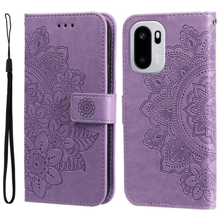 Seven-petal Flowers Embossing Leather Phone Case, For OnePlus Turbo 6V / Turbo 6, For OnePlus Ace 6 / 15R, For OnePlus 15, For OnePlus Ace 5 Ultra / Nord 5