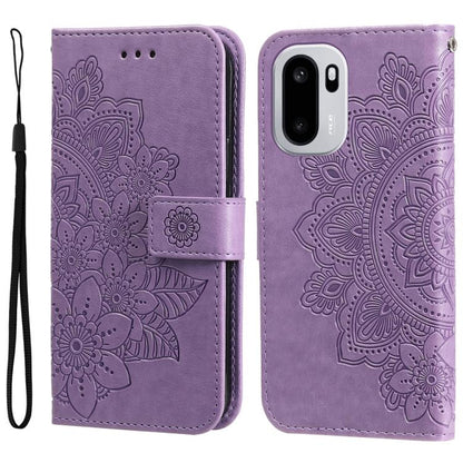 Seven-petal Flowers Embossing Leather Phone Case, For OnePlus Turbo 6V / Turbo 6, For OnePlus Ace 6 / 15R, For OnePlus 15, For OnePlus Ace 5 Ultra / Nord 5