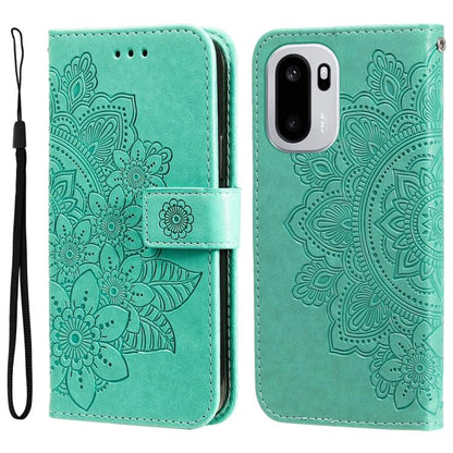 Seven-petal Flowers Embossing Leather Phone Case, For OnePlus Turbo 6V / Turbo 6, For OnePlus Ace 6 / 15R, For OnePlus 15, For OnePlus Ace 5 Ultra / Nord 5