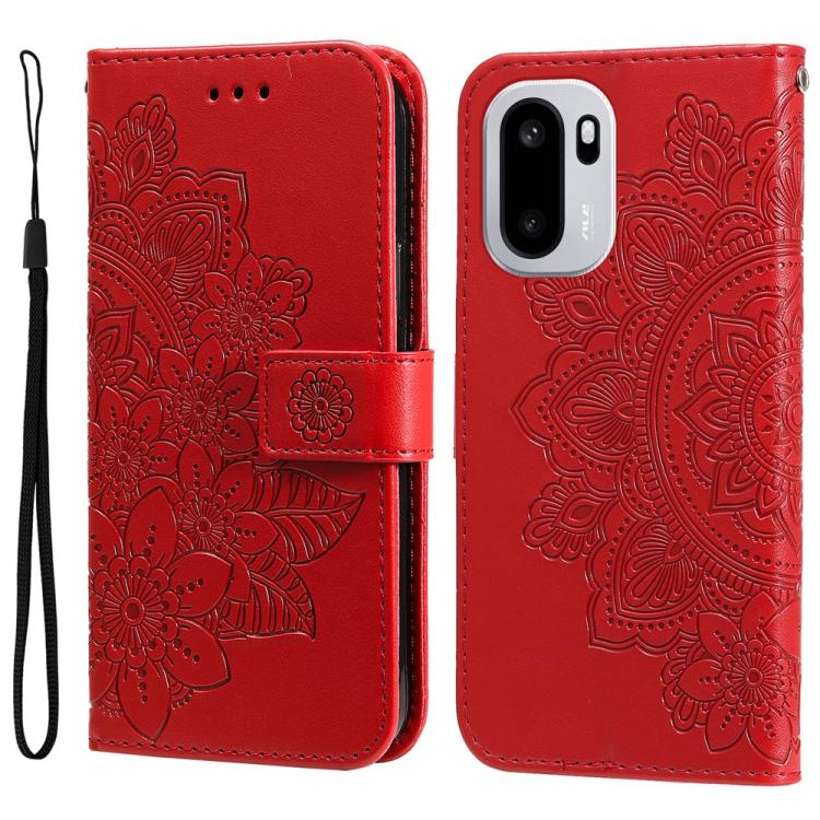Seven-petal Flowers Embossing Leather Phone Case, For OnePlus Turbo 6V / Turbo 6, For OnePlus Ace 6 / 15R, For OnePlus 15, For OnePlus Ace 5 Ultra / Nord 5