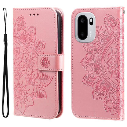 Seven-petal Flowers Embossing Leather Phone Case, For OnePlus Turbo 6V / Turbo 6, For OnePlus Ace 6 / 15R, For OnePlus 15, For OnePlus Ace 5 Ultra / Nord 5