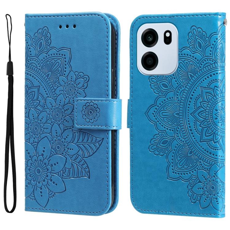 Seven-petal Flowers Embossing Leather Phone Case, For OnePlus Turbo 6V / Turbo 6, For OnePlus Ace 6 / 15R, For OnePlus 15, For OnePlus Ace 5 Ultra / Nord 5