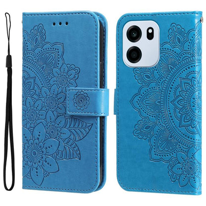 Seven-petal Flowers Embossing Leather Phone Case, For OnePlus Turbo 6V / Turbo 6, For OnePlus Ace 6 / 15R, For OnePlus 15, For OnePlus Ace 5 Ultra / Nord 5