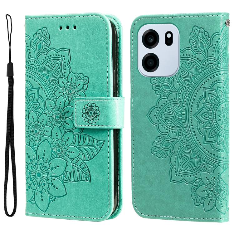 Seven-petal Flowers Embossing Leather Phone Case, For OnePlus Turbo 6V / Turbo 6, For OnePlus Ace 6 / 15R, For OnePlus 15, For OnePlus Ace 5 Ultra / Nord 5