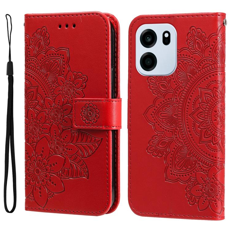 Seven-petal Flowers Embossing Leather Phone Case, For OnePlus Turbo 6V / Turbo 6, For OnePlus Ace 6 / 15R, For OnePlus 15, For OnePlus Ace 5 Ultra / Nord 5