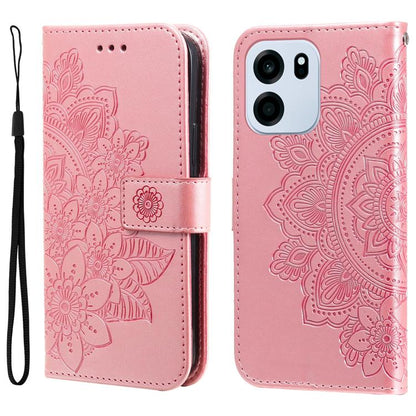 Seven-petal Flowers Embossing Leather Phone Case, For OnePlus Turbo 6V / Turbo 6, For OnePlus Ace 6 / 15R, For OnePlus 15, For OnePlus Ace 5 Ultra / Nord 5