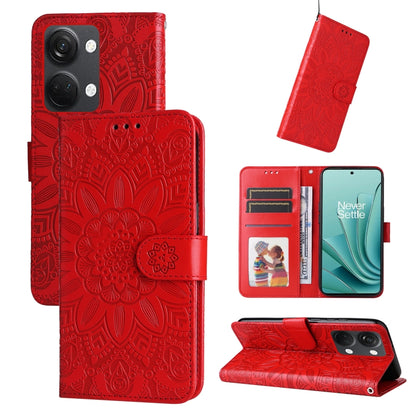 Embossed Sunflower Leather Phone Case, For OnePlus Nord 3 / Ace 2V