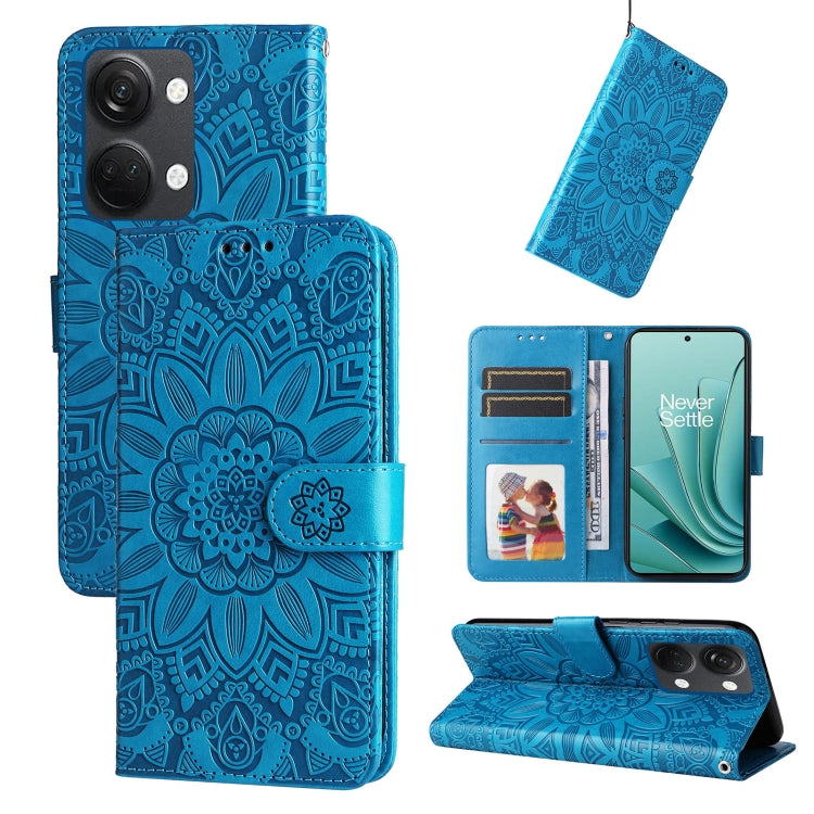 Embossed Sunflower Leather Phone Case, For OnePlus Nord 3 / Ace 2V