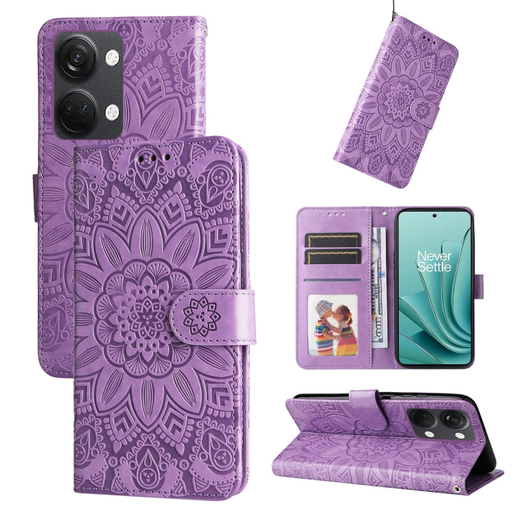 Embossed Sunflower Leather Phone Case, For OnePlus Nord 3 / Ace 2V