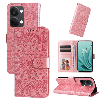 Embossed Sunflower Leather Phone Case, For OnePlus Nord 3 / Ace 2V