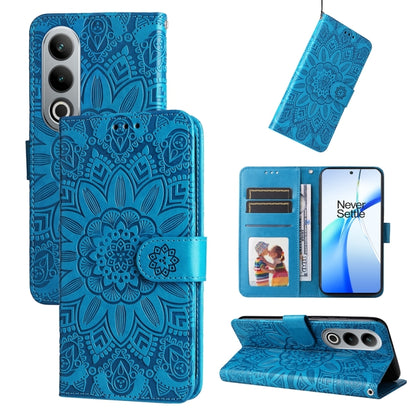 Embossed Sunflower Leather Phone Case, For OnePlus Ace 3 Pro, For OnePlus Nord CE4 Lite, For OnePlus Ace 3V, For OnePlus Nord CE4