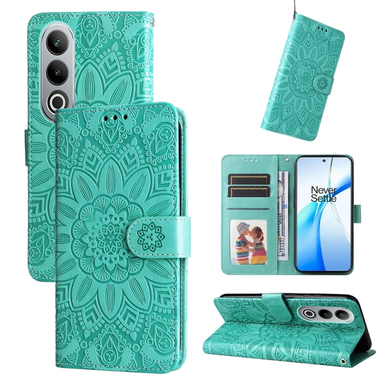 Embossed Sunflower Leather Phone Case, For OnePlus Ace 3 Pro, For OnePlus Nord CE4 Lite, For OnePlus Ace 3V, For OnePlus Nord CE4
