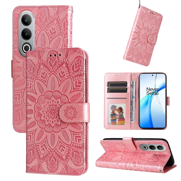 Embossed Sunflower Leather Phone Case, For OnePlus Ace 3 Pro, For OnePlus Nord CE4 Lite, For OnePlus Ace 3V, For OnePlus Nord CE4