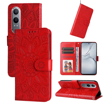 Embossed Sunflower Leather Phone Case, For OnePlus Ace 3 Pro, For OnePlus Nord CE4 Lite, For OnePlus Ace 3V, For OnePlus Nord CE4
