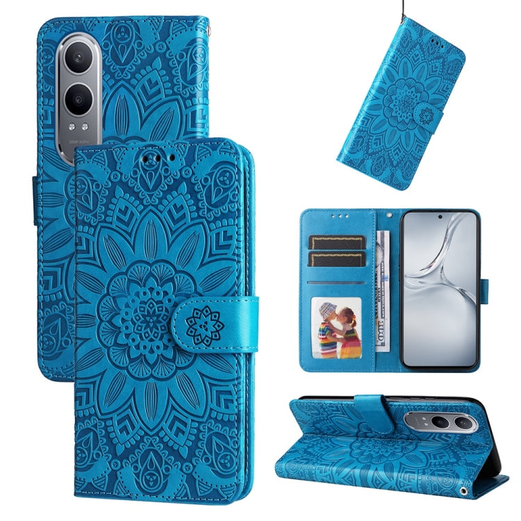 Embossed Sunflower Leather Phone Case, For OnePlus Ace 3 Pro, For OnePlus Nord CE4 Lite, For OnePlus Ace 3V, For OnePlus Nord CE4