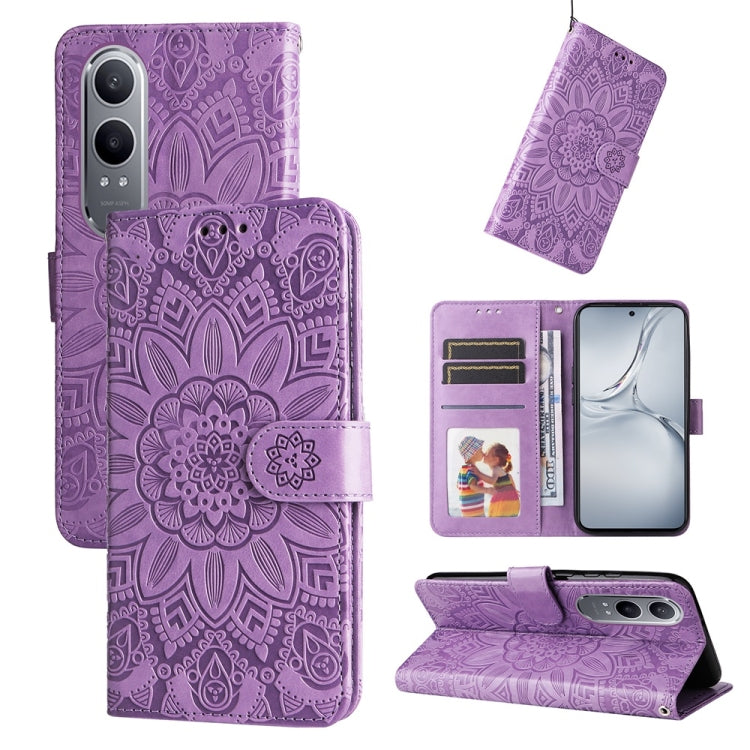 Embossed Sunflower Leather Phone Case, For OnePlus Ace 3 Pro, For OnePlus Nord CE4 Lite, For OnePlus Ace 3V, For OnePlus Nord CE4