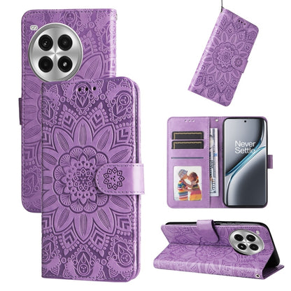 Embossed Sunflower Leather Phone Case, For OnePlus Ace 3 Pro, For OnePlus Nord CE4 Lite, For OnePlus Ace 3V, For OnePlus Nord CE4