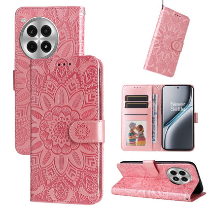 Embossed Sunflower Leather Phone Case, For OnePlus Ace 3 Pro, For OnePlus Nord CE4 Lite, For OnePlus Ace 3V, For OnePlus Nord CE4