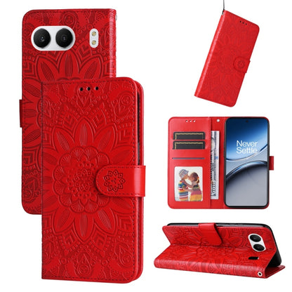 Embossed Sunflower Leather Phone Case, For OnePlus Ace 5 Racing / Nord CE5, For OnePlus 13R / Ace 5 / Ace 5 Pro, For OnePlus 13, For OnePlus Nord 4