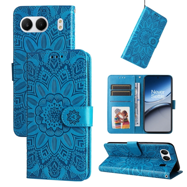 Embossed Sunflower Leather Phone Case, For OnePlus Ace 5 Racing / Nord CE5, For OnePlus 13R / Ace 5 / Ace 5 Pro, For OnePlus 13, For OnePlus Nord 4