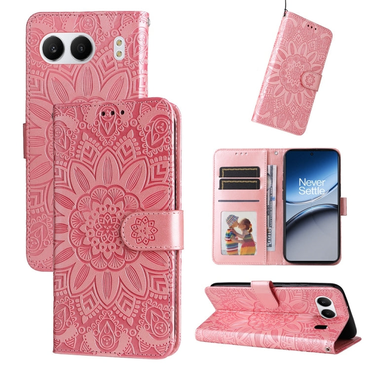 Embossed Sunflower Leather Phone Case, For OnePlus Ace 5 Racing / Nord CE5, For OnePlus 13R / Ace 5 / Ace 5 Pro, For OnePlus 13, For OnePlus Nord 4