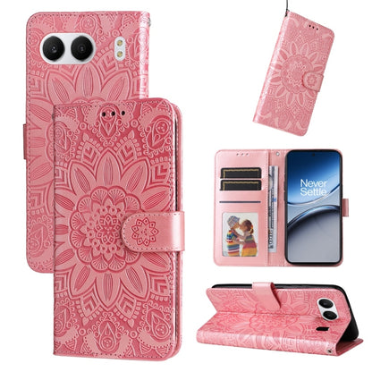 Embossed Sunflower Leather Phone Case, For OnePlus Ace 5 Racing / Nord CE5, For OnePlus 13R / Ace 5 / Ace 5 Pro, For OnePlus 13, For OnePlus Nord 4