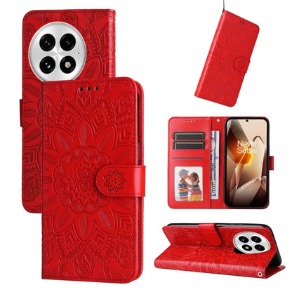 Embossed Sunflower Leather Phone Case, For OnePlus Ace 5 Racing / Nord CE5, For OnePlus 13R / Ace 5 / Ace 5 Pro, For OnePlus 13, For OnePlus Nord 4