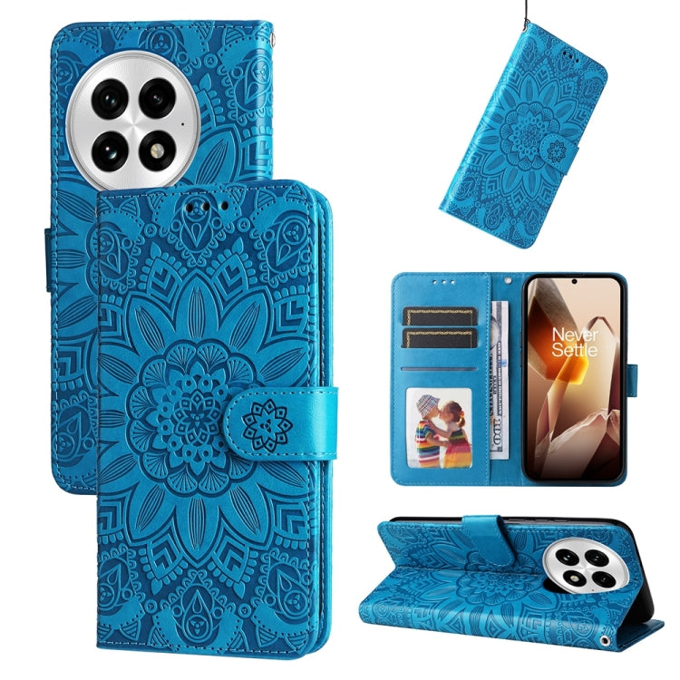 Embossed Sunflower Leather Phone Case, For OnePlus Ace 5 Racing / Nord CE5, For OnePlus 13R / Ace 5 / Ace 5 Pro, For OnePlus 13, For OnePlus Nord 4